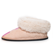 Natural Adult Bootie Slippers: Personalised Monogram with Stripes - Elizabeth Summer