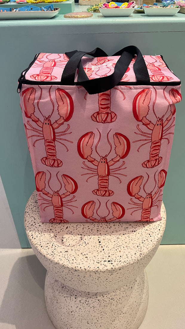 Cooler Bag - Large - Pink Lobster - Elizabeth Summer
