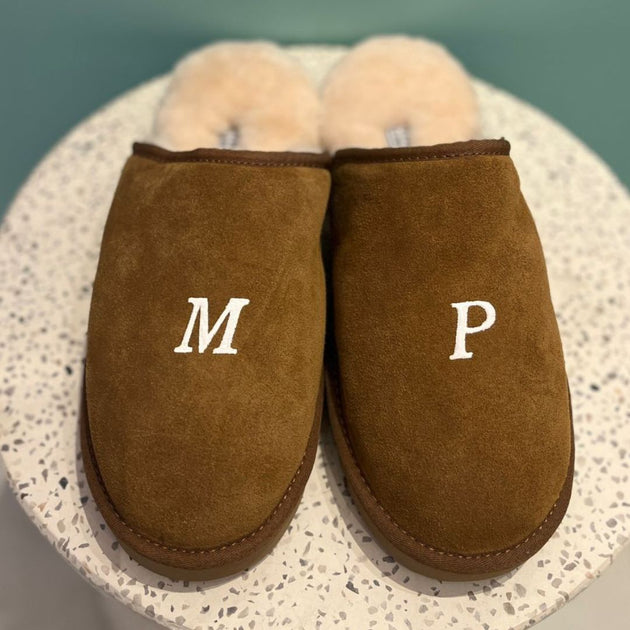 Personalised best sale slippers mens