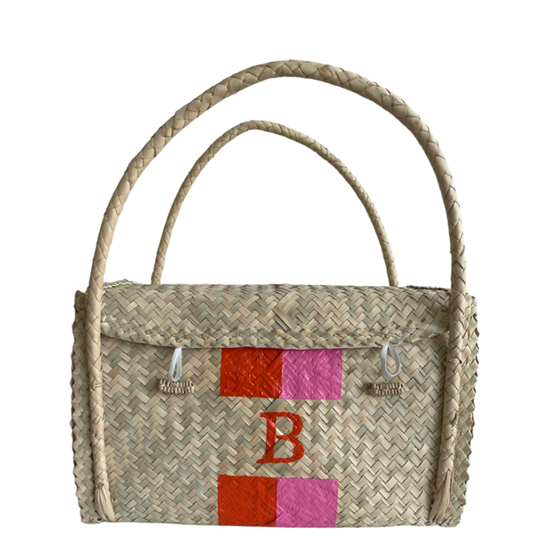 Picnic Basket - Personalised - Hand Woven - Elizabeth Summer