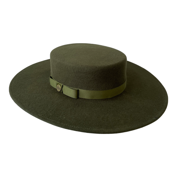 Bolero Wool Hat - Green - Elizabeth Summer