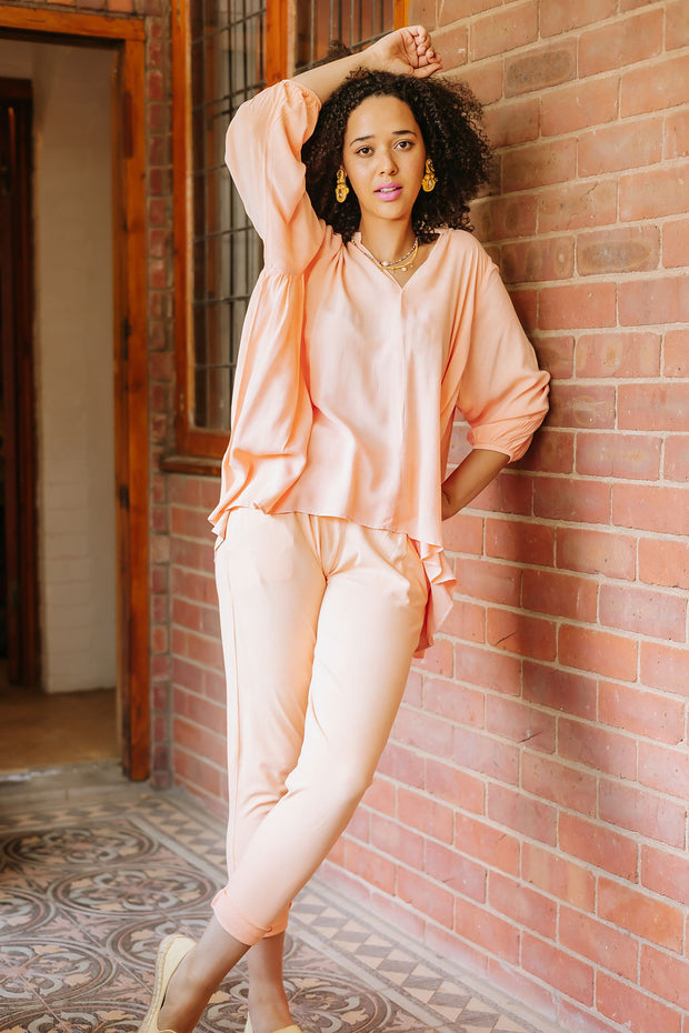 SLICK - Roxanne Classic Pant - Peachy Orange - Elizabeth Summer