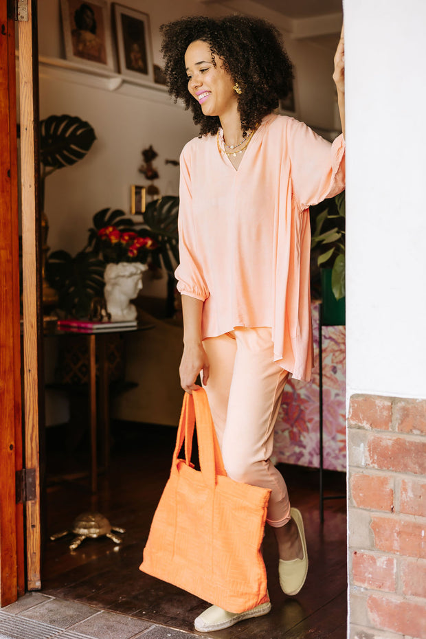 SLICK - Roxanne Classic Pant - Peachy Orange - Elizabeth Summer