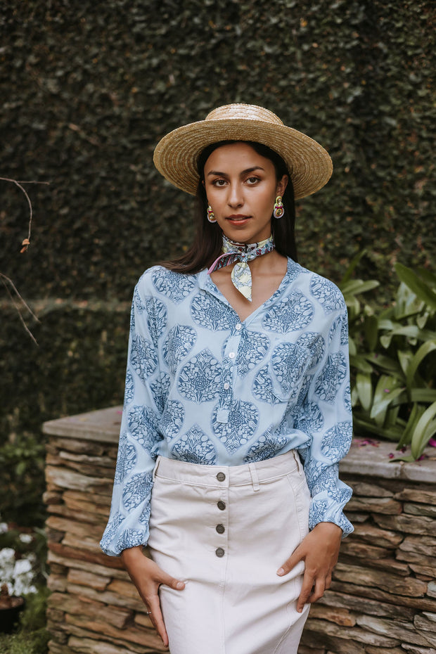 Marta - Shirt - Celeste Heart Blue