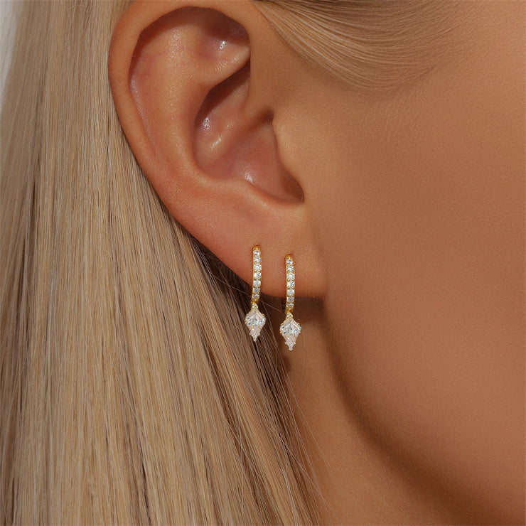 Tarnish Free  - Diamante Hoops