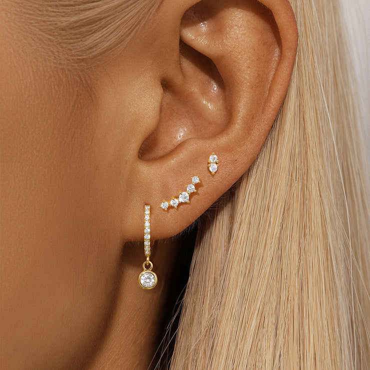 Tarnish Free - 3 Pack Earrings - Round - Elizabeth Summer