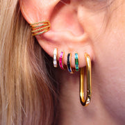 Tarnish Free - Earrings - Huggies (Multiple stone options) - Elizabeth Summer