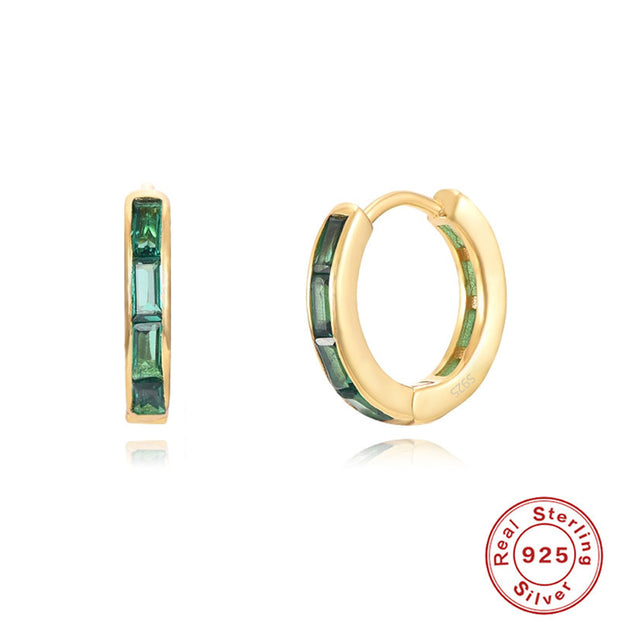 Tarnish Free - Earrings - Huggies (Multiple stone options) - Elizabeth Summer