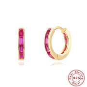 Tarnish Free - Earrings - Huggies (Multiple stone options) - Elizabeth Summer