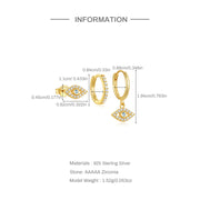 Tarnish Free - 3 Pack Earrings - Eyes - Elizabeth Summer