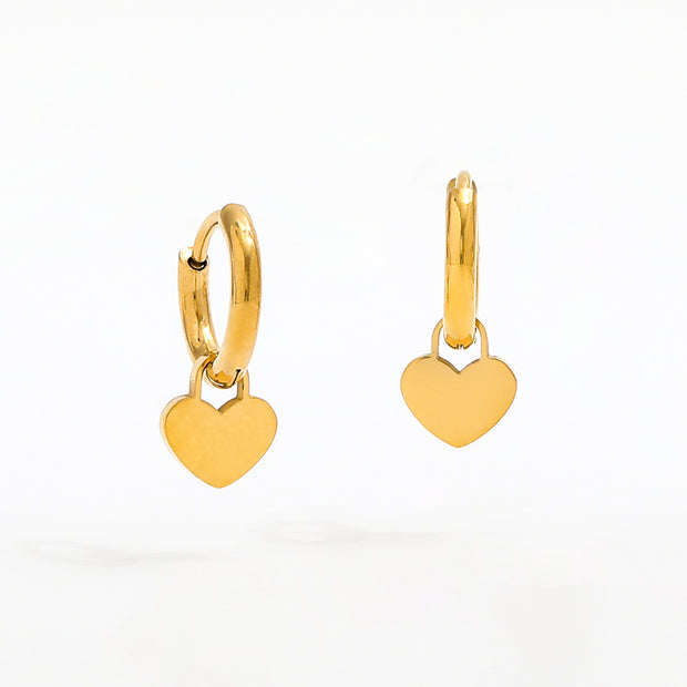 Tarnish Free - Earrings - Plain Hearts (Small) - Elizabeth Summer