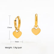 Tarnish Free - Earrings - Plain Hearts (Small) - Elizabeth Summer