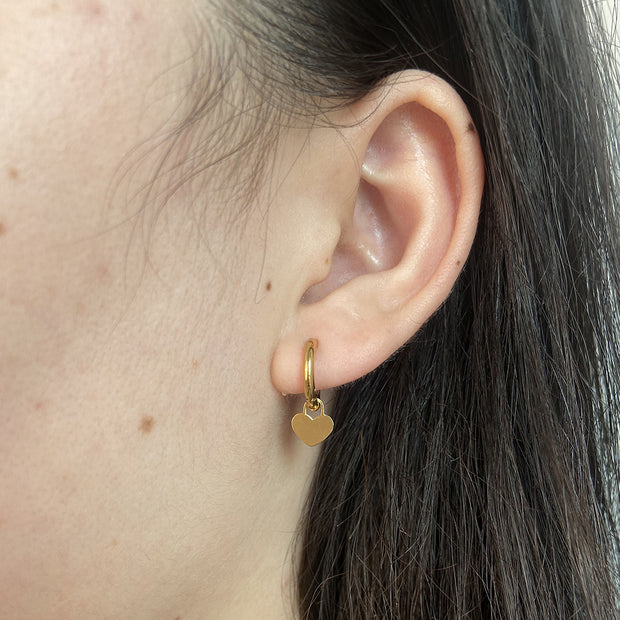 Tarnish Free - Earrings - Plain Hearts (Small) - Elizabeth Summer