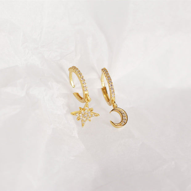 Tarnish Free - Moon and Stars Diamante - Elizabeth Summer