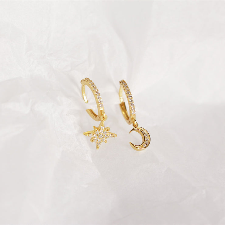 Tarnish Free - Moon and Stars Diamante - Elizabeth Summer