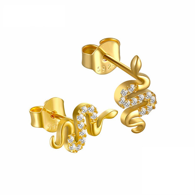 Tarnish Free - Earrings - Snake Stud - Elizabeth Summer