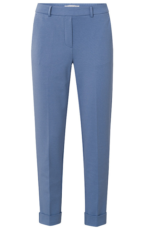 YAYA - Pants - Jersey Tailored Trousers Blue