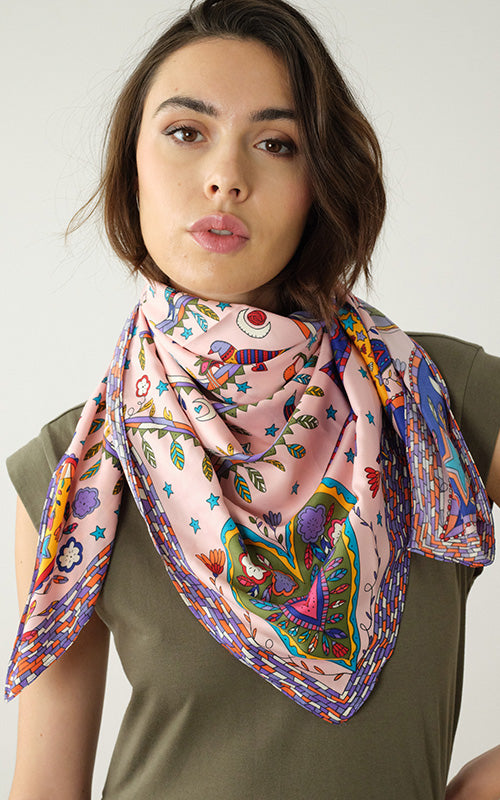 DEELUXE - Summer Scarf - Pink 2