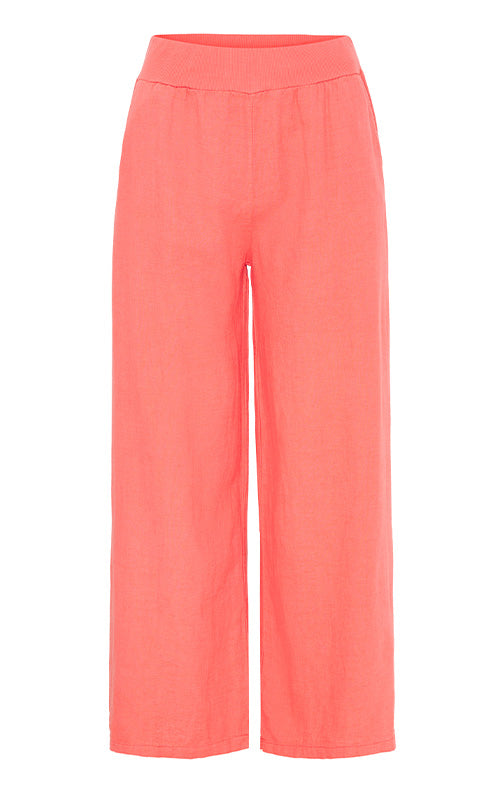 Marta - Linen Pants - Coral