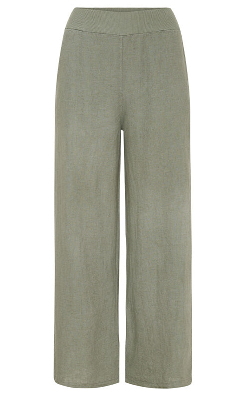 Marta - Linen Pants - Military