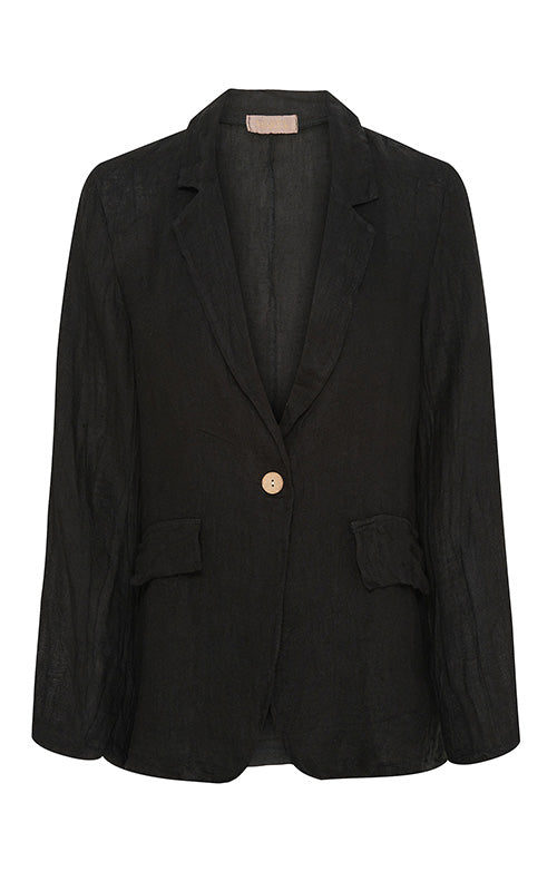 Marta - Linen Jacket - Black