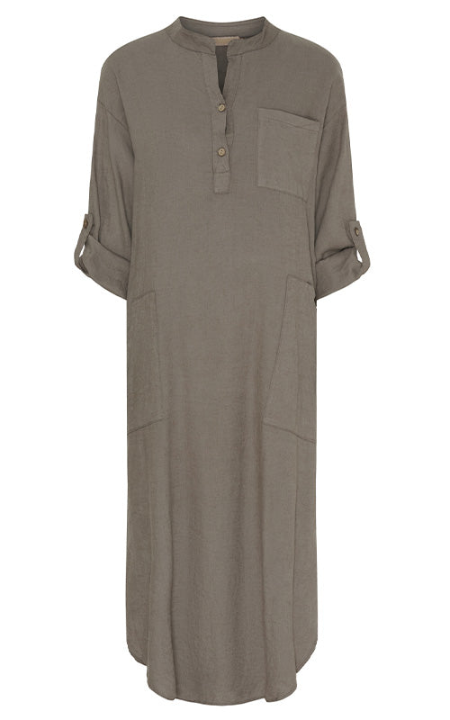 Marta - Linen Dress - Fango