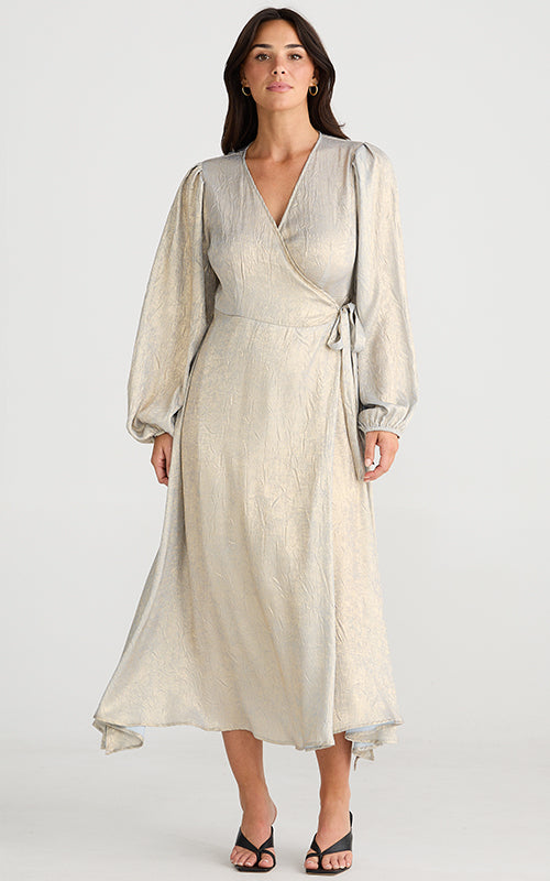 Brave & True - Jessica Wrap Dress - Champagne