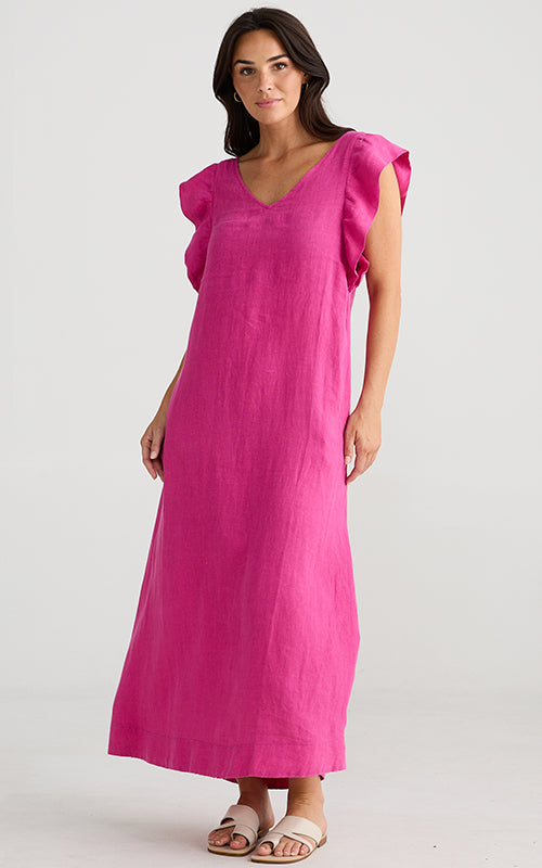 Brave & True - Matilda Dress - Fuschia