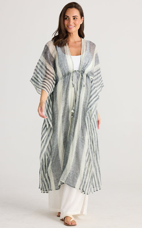 Holiday Australia - Asta Kaftan - Stripe Black