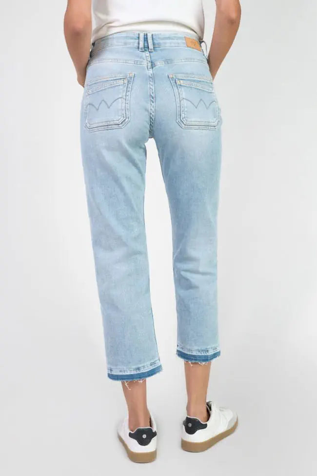 Le Temps Des Cerises - Jeans - 400/17 Mom Valy high waist 7/8th destroy blue N°5 - Elizabeth Summer