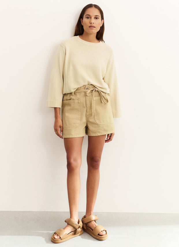 YAYA - Mixing Textures Sweater - Summer Sand - Elizabeth Summer