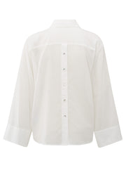 YAYA - Sheer Boyfriend Shirt - Off White - Elizabeth Summer