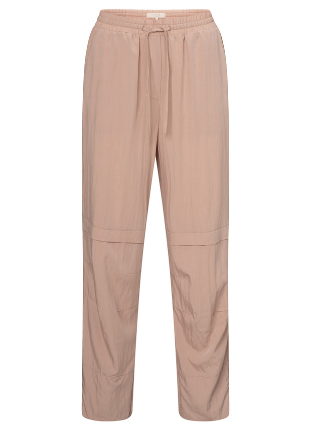 YAYA - Woven Loose Fit Trousers With Seam Details - Soft Mauve Pink - Elizabeth Summer