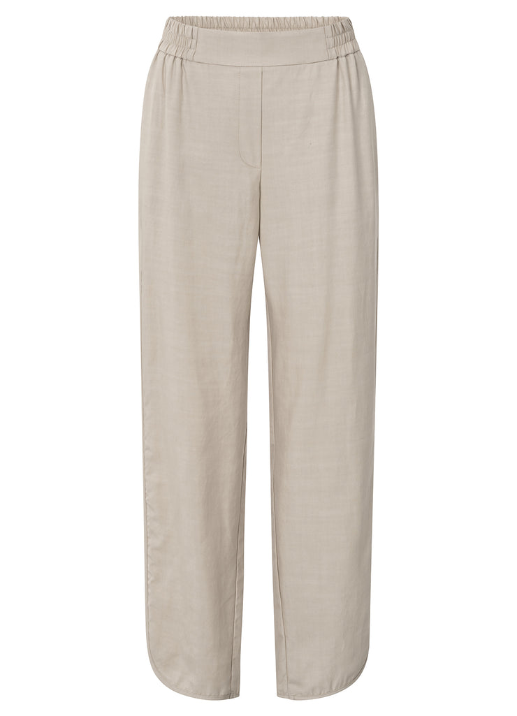 YAYA - Woven Structured Trousers - Silver Lining Beige - Elizabeth Summer