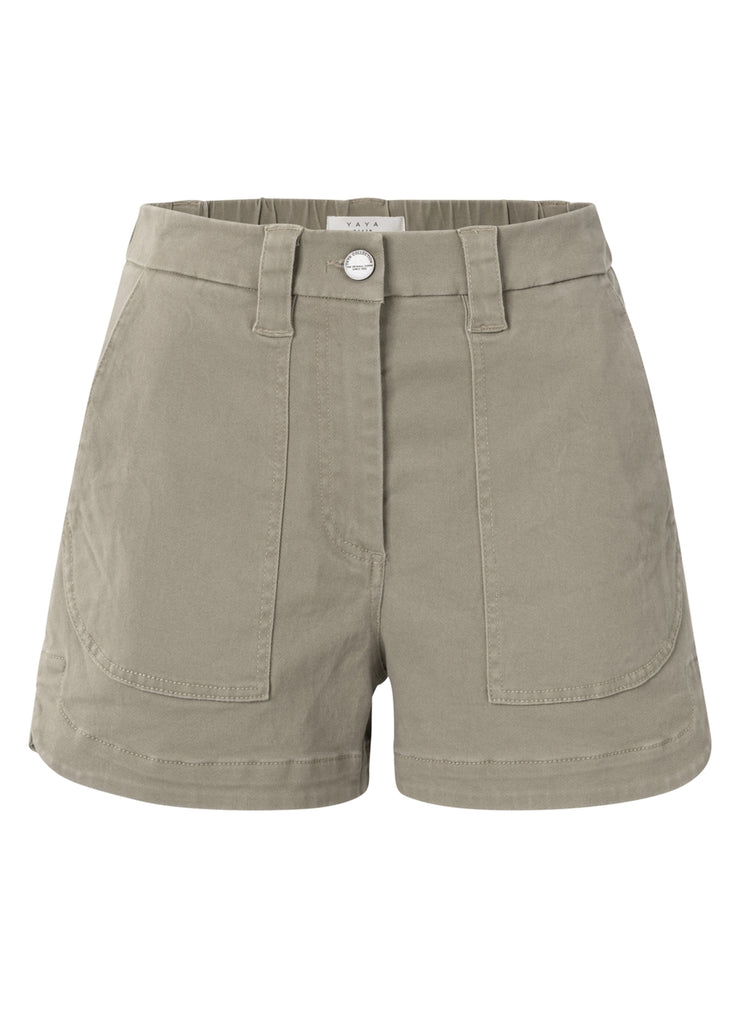 YAYA - Woven Cargo Shorts - Seneca Rock Beige - Elizabeth Summer