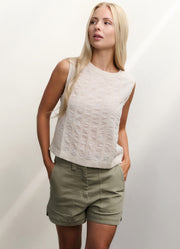YAYA - Woven Cargo Shorts - Seneca Rock Beige - Elizabeth Summer