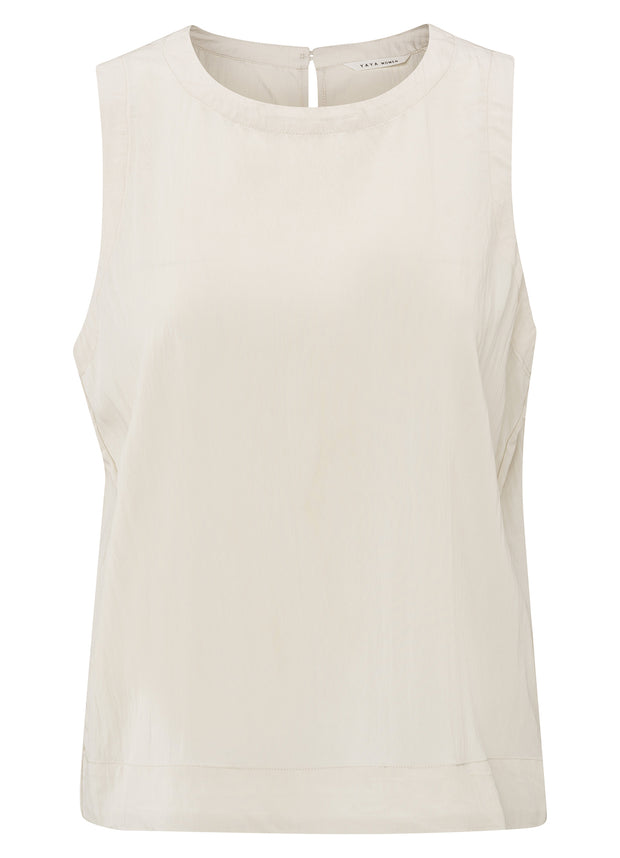 YAYA - Woven Sleeveless Top - Rainy Day Beige - Elizabeth Summer