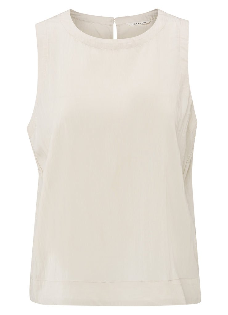 YAYA - Woven Sleeveless Top - Rainy Day Beige - Elizabeth Summer