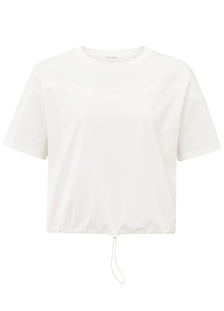 YAYA - T-Shirt Top With Elastic Drawcord - Elizabeth Summer