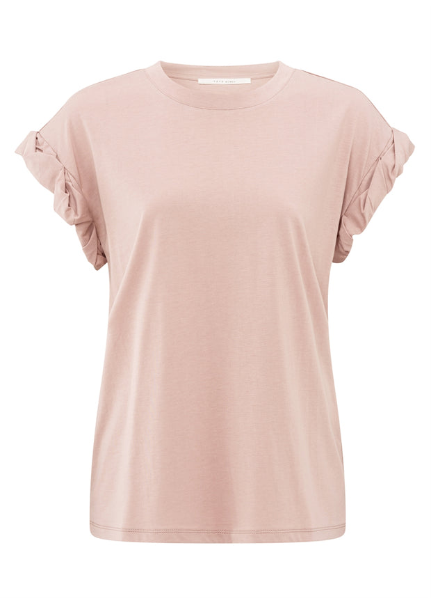 YAYA - T-Shirt With Roll-Up - Soft Mauve Pink - Elizabeth Summer