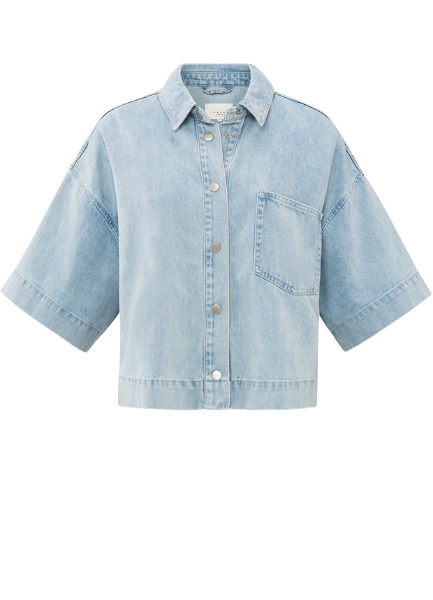 YAYA - Oversized Cropped Denim Jacket - Elizabeth Summer