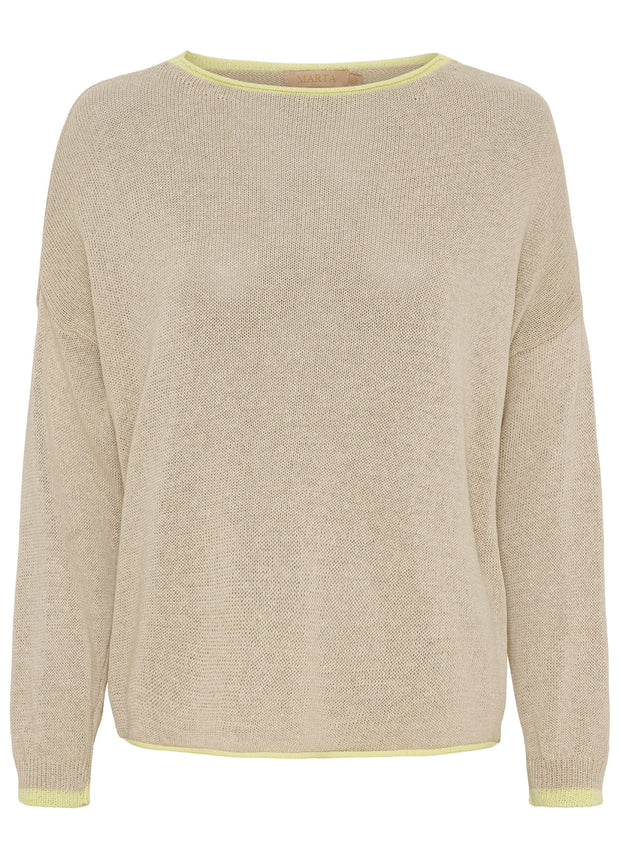 Marta - Mdcmargueritte Knit - Beige/Giallo