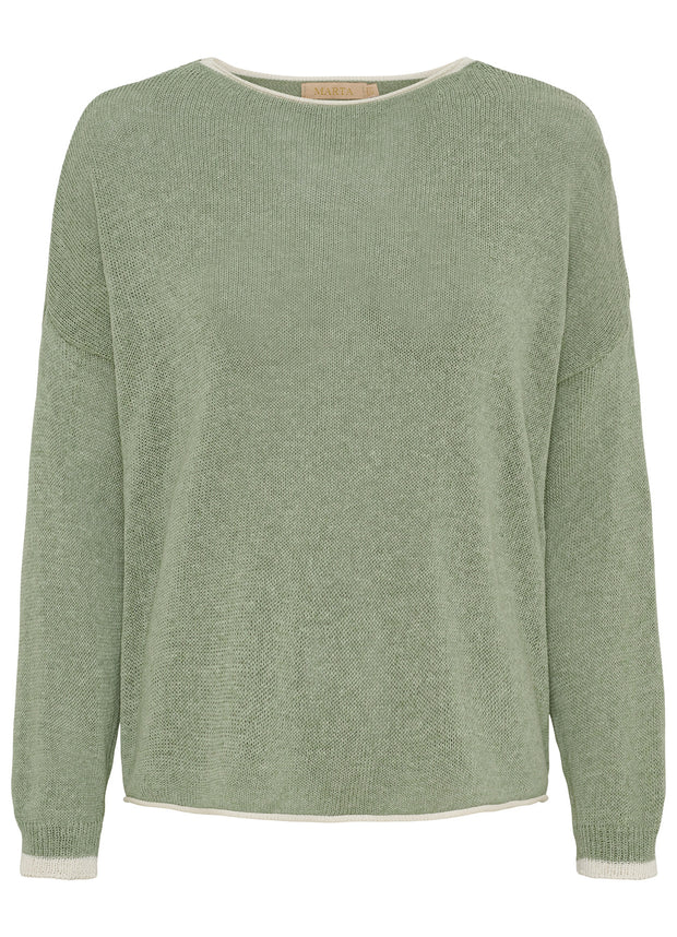 Marta - Mdcmargueritte Knit - Salvia/Beige