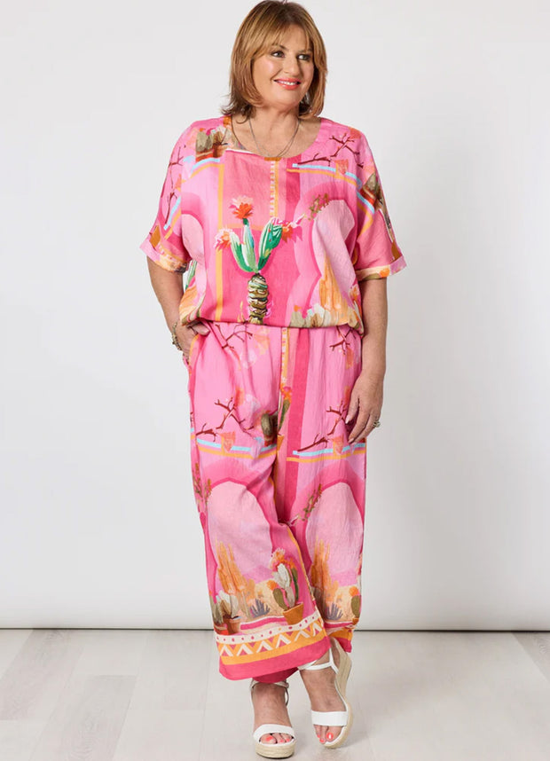 Threadz - The Tulum Shell Pants - Pink / Multi