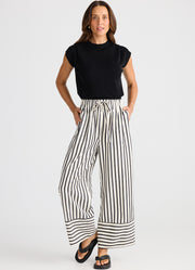 Brave & True - Portia Pant - Black Stripe