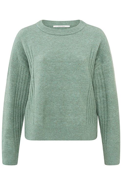 YAYA - Sweater - Jade Green Melange