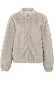 YAYA - Jacket - Short Faux Fur Jacket With Texture