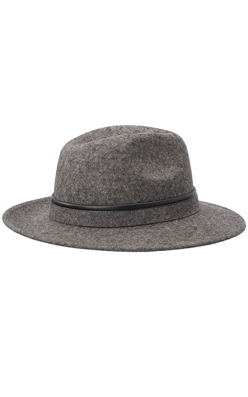 YAYA - Fedora Wool Hat - Grey