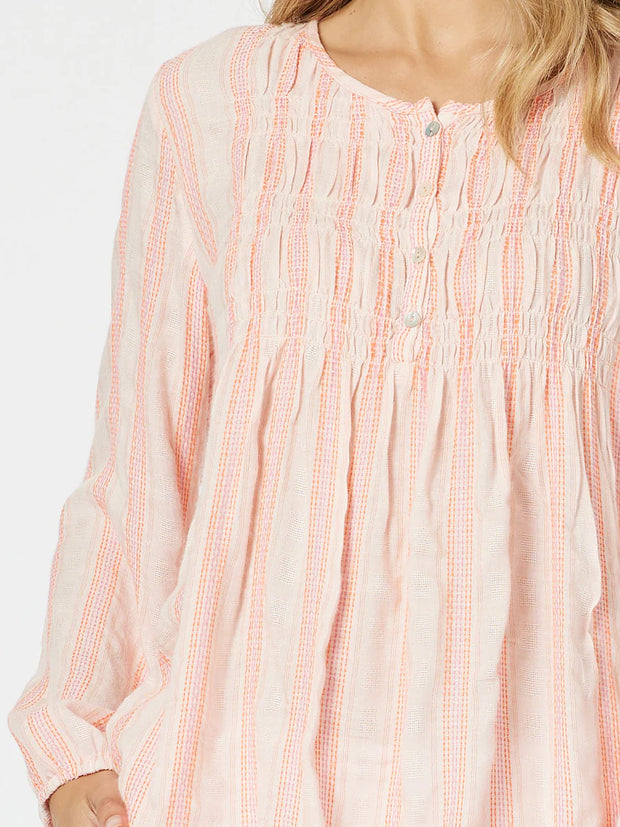 Threadz - Venice Stripe Tunic - Papaya