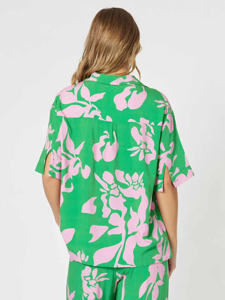 Threadz - Spring Print Shirt - Emerald